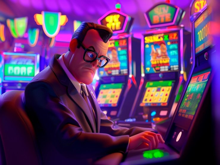 Live casino dealer tables and slot game selection